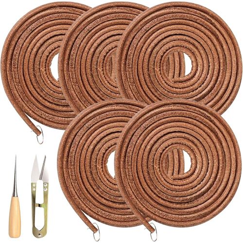 Kal-Pcs Courroie Machine  Coudre En Cuir, 1.83m  5mm Courroie De Machine  Coudre Pour Machines  Coudre  Pdale  L'ancienne, Avec Ciseaux Et Alne