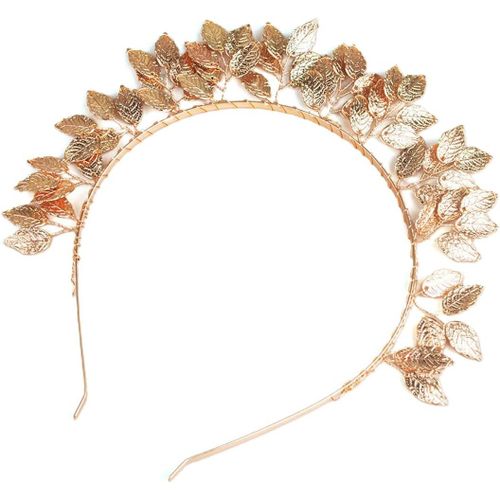 Kal-Peignes Pour Femme,Bandeau  La Mode En Feuille D'or, Couronne Romaine En Feuille D'or, Bandeau De Marie Adapt Aux Mariages, Bals De Fin D'anne, Dfils De Mode (Or)