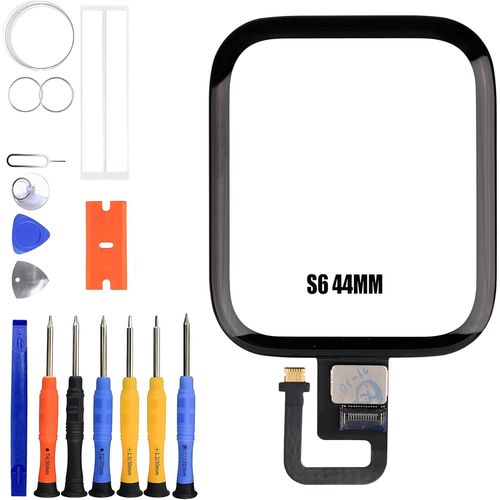 Kal-Pour Apple Watch Series 6 44 Mm [Avec Fonction Tactile] Kit De Rparation D'cran En Verre Avant [Avec Colle Oca] [Pas D'cran Lcd] Avec Kit D'outils