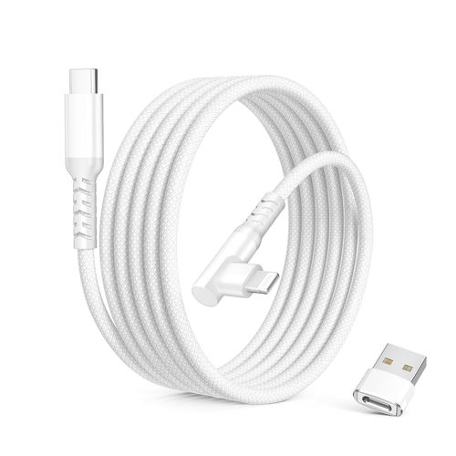 KAL-pour iPhone 14 13 Cble USB C vers Lightning  90 Avec Adaptateur USB A,3M Cordon de Charge Rapide avec Technologie pour Apple 12 11 Max Plus XS XR X 8 7 6 SE et iPad 8e et 9e Gnration