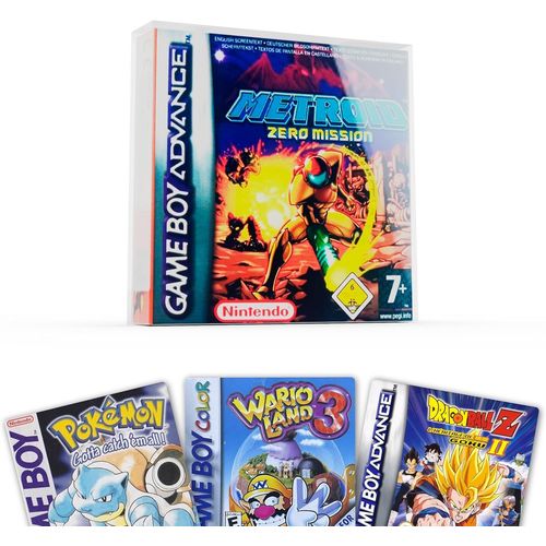Kal-Protecteur De Jeu Game Boy Color, Game Boy Et Game Boy Advance, Bote De Jeu Rtro Jusqu' 13 * 13 * 3cm, Protecteur De Jeu Pet (Game Boy) (30 Pcs.)