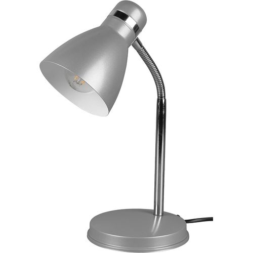 Kal-Reality, Lampe De Table, Harvey 1xe27, Max.10,0 W Corps: Mtal, Titane L:14,5cm, H:33,0cm, P:22,0cm Interrupteur De Cordon,Flexible,Ip20,Sans Illuminant, Gris