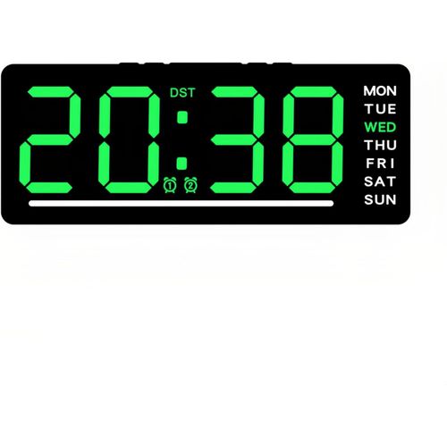 Kal-Rveil Numrique  Led Avec Fonction Snooze De Temprature, Silencieux, Double Alarme, 5 Niveaux De Rglage De La Luminosit, Date, Semaine, Mode Nuit 12/24 Heures Pour Salon, Maison, Chevet