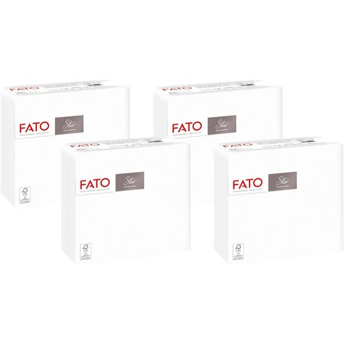 Kal-, Serviettes En Papier Jetables, Douceur Et Moelleux, Paquet De 40 Serviettes, Format 38x38 Plies En 4, 2 Plis, Couleur Blanche, Papier 100% Pure Cellulose, Certifi Fsc (Lot De 4)