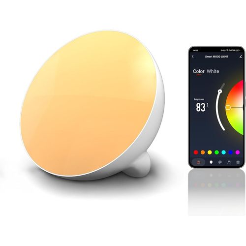 Kal-Smart Led Lampe De Table Mood Lamp Lampe De Chevet Avec Alexa Et Smart Life,Dcoloration Rgbw Variable,Rglage De L'humeur,Atmosphre Wifi Lampe De Nuit Lampe D'ambiance,1 Pice