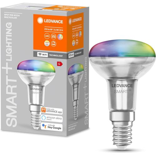 Kal-Smart Led R50 Spot Lamp Avec Wifi, Culot E14, Couleurs Rgb Et Couleur De La Lumire Modifiables, Lampe Rflecteur En Remplacement Des Ampoules Classiques 40w, Contrlable Avec Alexa, Google