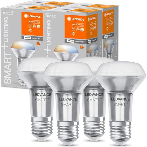 Kal-Smart Led R63 Spot Lamp Avec Wifi, Culot E27, Couleur De La Lumire Modifiable (2700-6500k), Remplace Les Ampoules Classiques  Rflecteur De 60w, Paquet De 4