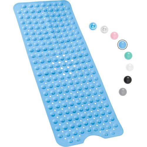 Kal-Tapis De Bain Antiderapantt \U2013 Douche Antidrapant Baignoire 100 X 40 Cm \U2013 Facile  Nettoyer \U2013 Fixation Solide Par Ventouse \U2013 Agrable Pour Les Pieds \U2013 Design Moderne-Bleu