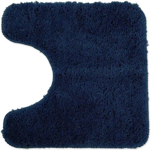 Kal-Tapis De Bain Bleu Fonc - 45x45cm Avec Encolure Pour Wc - Pour Crer Un Set De Tapis De Bain - Antidrapant, Absorbant Et Doux