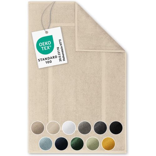 Kal-Tapis De Salle De Bain 51x79 Cm - Lot De 1 - Tapis De Bain Sable - Tapis De Douche Absorbant Et Doux - 100% Coton - Certifi Oeko-Tex