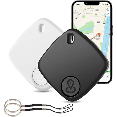 KAL-Traceur Localisateur Gps Bluetooth 4G Compatible Avec LApp Localiser Apple (Ios Seulement, Android Non Pris En Charge), Localisateur Pour Cls, Valises, Portefeuilles, Et Autres Objets, 2-Pack