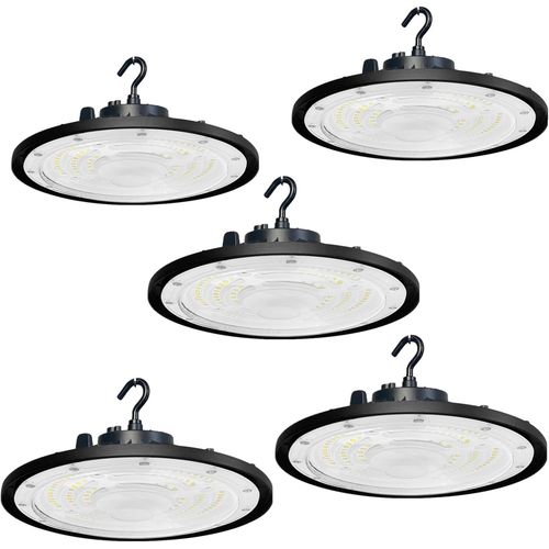 Kal-Ufo Projecteur Led Industriel 100w, 5pcs High Bay Lumire clairage D'atelier Lampe Industrielle Led Lustre Intrieur, Hall Projecteur Lampe Pour Entrept Garage Usine Atelier Gymnase