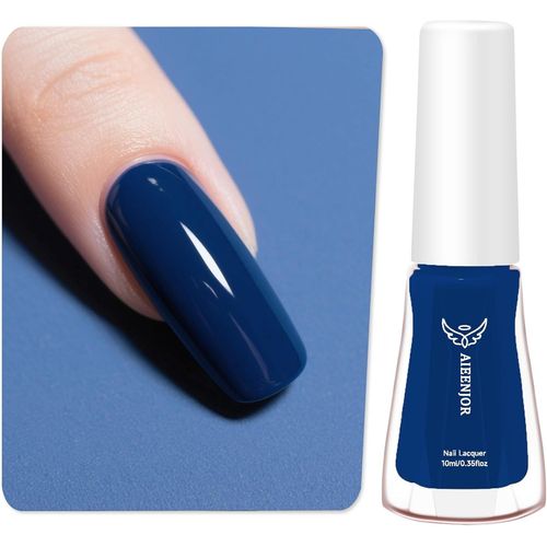 Kal-Vernis  Ongles Bleu Fonc, 10 Ml, Brillant, Schage Rapide, Durable, Bleu Fonc, Pour Manucure Diy