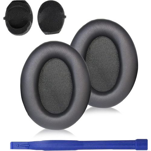 KAL-Wh-0Xm3 Coussinets D'Oreille Compatibles Avec Les couteurs Sony Wh-0Xm3, Coussinets De Rechange En Cuir Protin Souple Et Mousse  Mmoire De Forme (Noir)