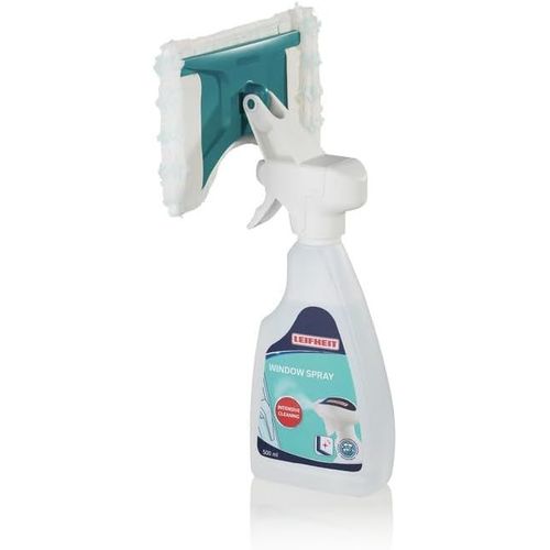 Kal-Window Spray Cleaner Micro Duo, Nettoyant Vitres 500 Ml Avec Housse, Spray Nettoyant Lave-Vitres Avec Articulation Flexible, Produit Nettoyant  Flacon Rechargeable Avec Housse De Nettoyage