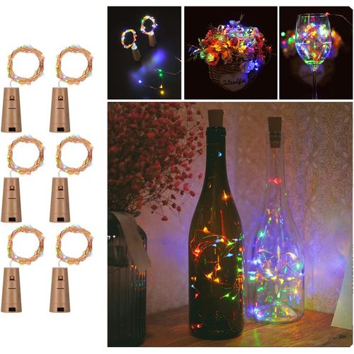 Kal-Wine Bottle Lights Lot De 6 Packs De Colorants