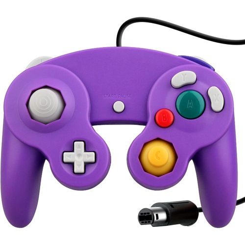 Kal-Wired Choc Classique Controller Gamepad Joystick Joypad Compatible Pour Nintendo Gamecube Ngc Wii Console Jeux Vido Couleur Violet