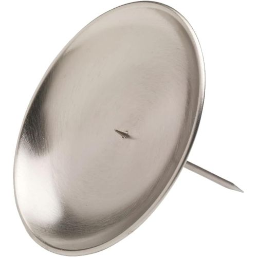Kalanka-12cm Plateau De Couronne Laiton Nickel Mat Bougeoir Avec pine Plateau De Bougie Surface Lisse 10670