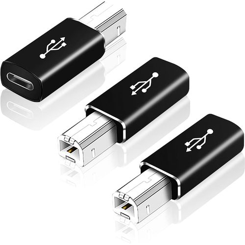 KALANKA-3 Pices Adaptateur USB B vers USB C, convertisseur Type C Femelle vers MIDI Compatible avec imprimante, Piano lectrique, Ordinateurs Portables et Autres appareils Type-C