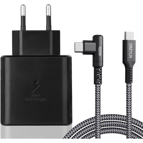Kalanka-45w Usb C Chargeur Rapide Avec Cble Compatibles Avec Samsung Galaxy S24 Ultra, S23 Ultra, S22 Ultra, Note20, Note10, S21, S20, Tab S7, Tab S8, Tablette Chargeur Secteur Usb C-Noir