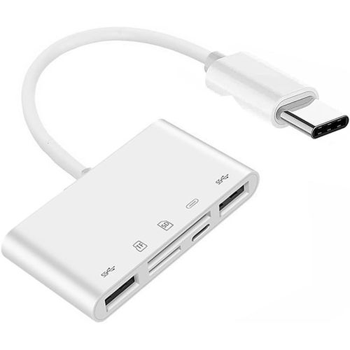 KALANKA-Adaptateur USB 2.0 Type C USB-C vers TF Micro SD SDXC Double USB3.0 femelle Lecteur de cartes PD 27 W pour ordinateur portable, tablette, tlphone
