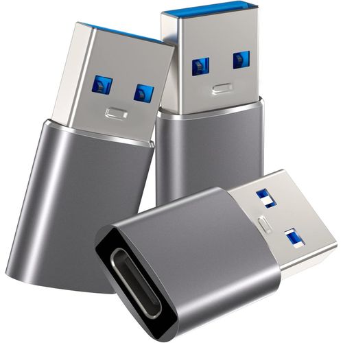 KALANKA-Adaptateur USB C 3.1 Femelle vers USB Mle 3-Pack, Adaptateur USB Type C vers USB A, Charge Rapide et Data Sync pour iPhone 15/14/13/12, Samsung Galaxy S23/S22/S21/Note 20/A90, ChromeBook