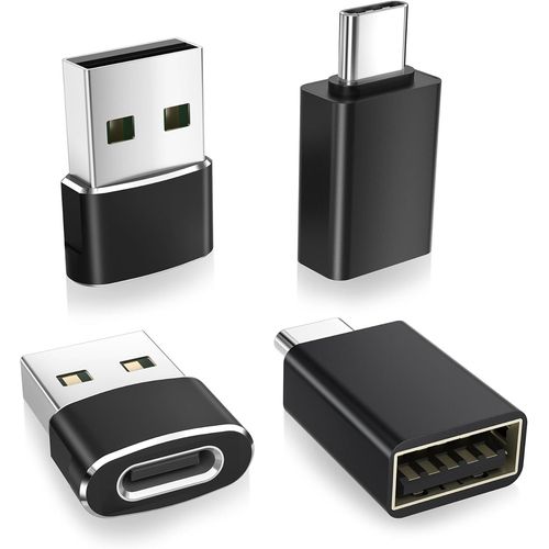 KALANKA-Adaptateur USB C 4 Pack,Type C Femelle vers USB A Mle Chargeur Cble & Thunderbolt 4 OTG Convertisseur pour MacBook,iPhone 16 15 14 13 12 Plus Pro Max Mini,Samsung Galaxy S24 S23 S22 A53