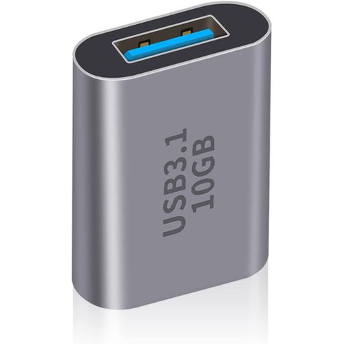 KALANKA-Adaptateur USB C Femelle vers USB Femelle 3.1 Gen2, USB A vers Type C Adapter 10Gbps Prise en Charge de la synchronisation et du Chargement des donnes pour iPhone, Laptop, PC(1Pack)