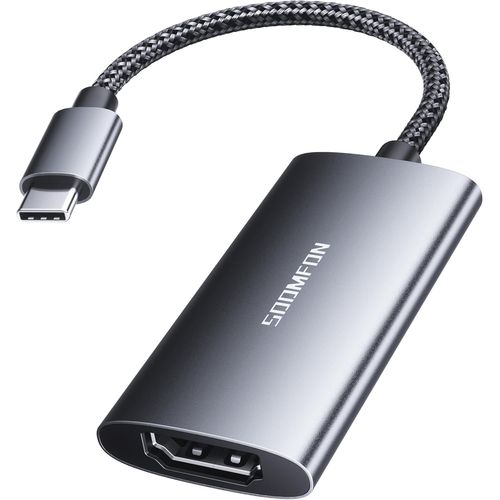KALANKA-Adaptateur USB C vers HDMI 4K @ 120 Hz HDMI vers USB C avec Thunderbolt 3/4 en aluminium compatible avec PS5, Xbox Series X, MacBook, iPad, Galaxy, et plus pour une exprience vido et de jeu
