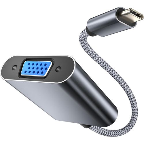 KALANKA-Adaptateur USB C vers VGA,Thunderbolt 3/4 Type C Mle vers VGA Femelle Convertisseur pour iPhone 16 15 Pro Max,MacBook Air 2023,iPad,iMac,Samsung Galaxy S24 A54,Tab S9 S8,Dell XPS,Surface Go