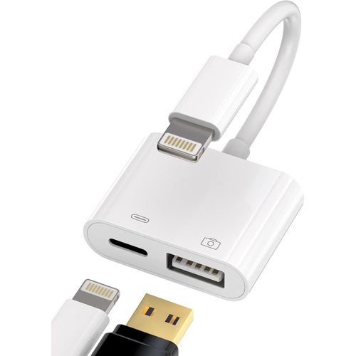 KALANKA-Adaptateur USB vers Lightning(2en1)chargeur Cable Iphone Jack USB A Camera Flash Disque OTG 3.0 Charger Prise Certifi Apple MFI pour 14 13 12 11 Pro Max 7 8 Plus X Se Xs Xr Ipad Air Stick Ac
