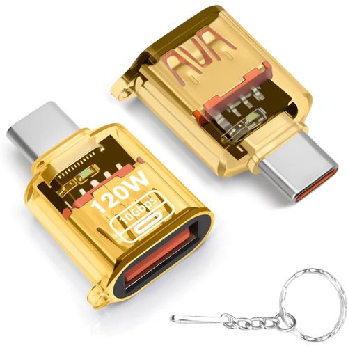 KALANKA-Adaptateur USB vers USB C (2 Packs), Convertisseur USB Type C Mle vers USB A 3.2 Femelle, Adaptateur Thunderbolt 3 vers USB Femelle OTG pour iPhone 16/15 Series, MacBook, Samsung et Autres (