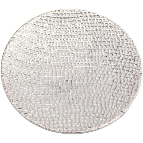 Kalanka-Assiette  Bougie En Aluminium Aspect Argent - Diamtre 14 Cm - Dessous Rond Avec Structure En Nid D'abeille Pour Bougies Jusqu' 12 Cm - Protection Dcorative Pour Table Et Meubles - 1209
