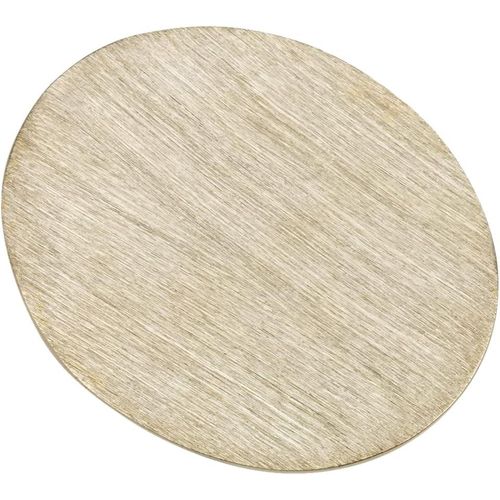 Kalanka-Assiette  Bougie Ovale 10x8cm Aluminium Dor Sous-Verre Assiette Dcorative Aspect Ardoise 10378