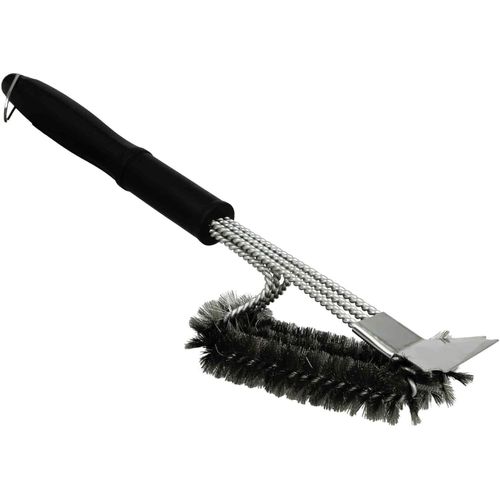 KALANKA-- Brosse de Nettoyage 2 en 1 Fireplus pour Barbecue - Brosse et grattoir en Acier Inoxydable