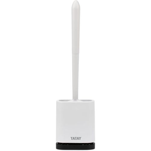 Kalanka-Brosse Toilettes Wc En Silicone Tpe | Fixation Quick Fix Avec Technologie Nanofix | Nettoyage Profond Sans Fuites | Installation Facile Et Rutilisable | 11 X 6 X 42 Cm \U2013 Blanc
