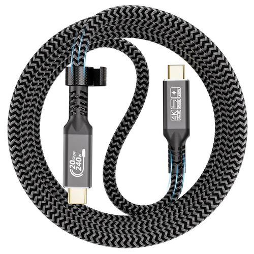 KALANKA-Cble USB C 2m,240W Cble USB C 3.2 Gen2 20 Gbps Cable USB C Charge Rapide,4K@60Hz Compatible Thunderbolt 4/3 Pour i-Phone 15Pro/Max,Laptop, Monitor, Hub USB C