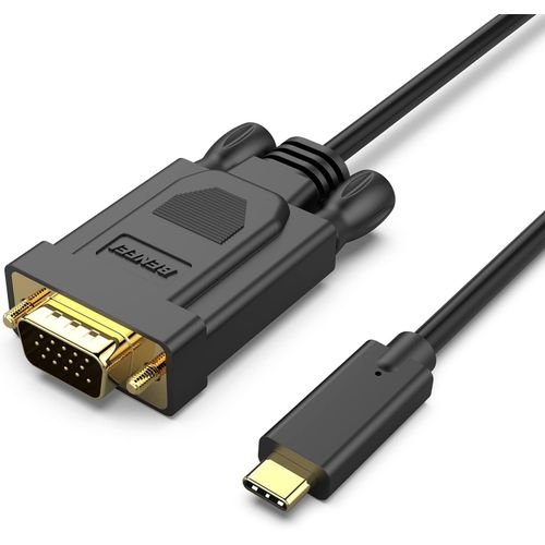 KALANKA-Cble USB C vers VGA 1.8M, cble USB Type-C vers VGA [Compatible Thunderbolt 3/4] avec iPhone 15 Pro/Max, MacBook Pro/Air 2023, iPad Pro, iMac, S23, XPS 17, Surface Book 3 et Plus
