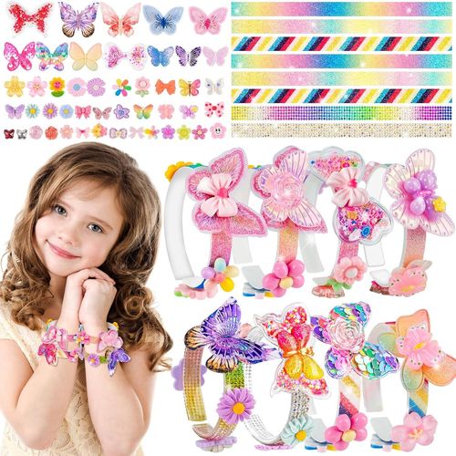 KALANKA-Cadeau Fille 5-10 Ans, 68 Pcs Kit de Fabrication de Bracelets, Fabrication Bracelet Creation DIY Jouet Fille 5 6 7 8 9 10 Ans, Loisirs Cratifs Fille, Ide Cadeau de Nol et de Anniversaire