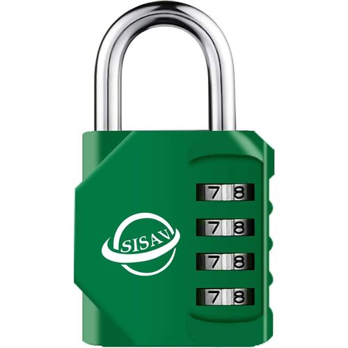 Kalanka-Cadenas  Combinaison 4 Chiffres Pour Usage Extrieur,Pour Casier De Gymnase Scolaire,Casier De Sport,Portail De Clture,Portail,Loquets Et Bote  Outils,Vert