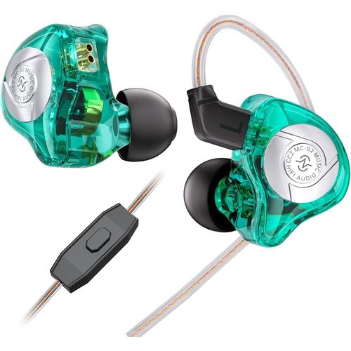 KALANKA-CCZ MC02 Aura couteurs filaires IEM avec micro, cble OFC haute puret pour un son cristallin, design pur pour un attrait esthtique, casque DJ de 3,5 mm pour un usage professionnel