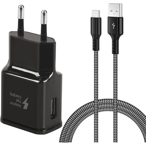 Kalanka-Chargeur Rapide Fast Charge Avec 2 M Usb De Type C En Nylon Pour Samsung Galaxy S22 S21 S21fe S21+ S20fe S20 S20 Ultra S10 S10e S9 S8/Note 20/10/9/8/A72 A71 A52 A53 5g F52, Google Pixel