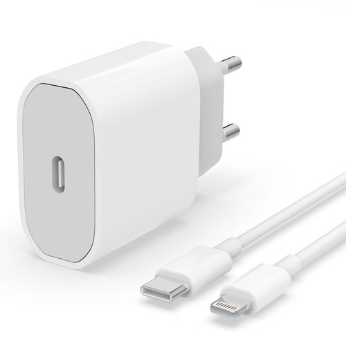 Kalanka-Chargeur Rapide Usb C 20w Avec Cble Usb C Vers Lightning 1m Certifi Mfi Pour Iphone 14/14 Pro/14 Pro Max/14 Plus/13/12/11/Se/Xs/8/Ipad, Usbc Prise Secteur Type C Mural Alimentation Adaptate
