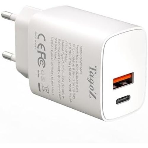 Kalanka-Chargeur Usb C, Puissance De 20w, Chargeur  Double Sortie, Compatible Avec Iphone 16/15/14/13/12/11 Pro/Max/Plus/Mini/Se/X/Xr/Xs, Ipad, Watch, Galaxy, Android Et Plus