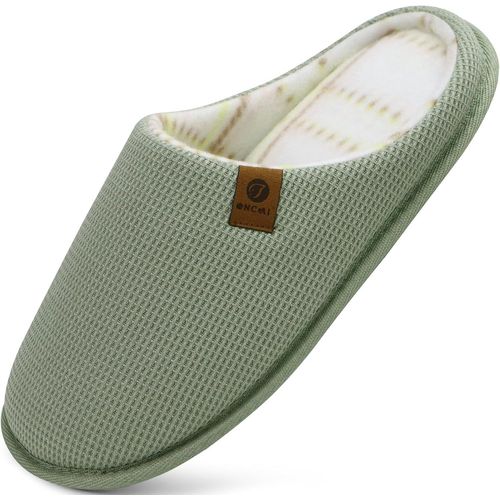 Kalanka-Chaussons Hommes De Hiver Shake Polaire De Fausse Fourrure Pantoufles En Mousse  Mmoire De Forme Chaussures Enavec Semelles Antidrapantes En Caoutchouc Eu Taille 40-49