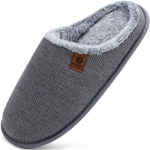 Kalanka-Chaussons Hommes De Hiver Shake Polaire De Fausse Fourrure Pantoufles En Mousse  Mmoire De Forme Chaussures Enavec Semelles Antidrapantes En Caoutchouc Eu Taille 40-49