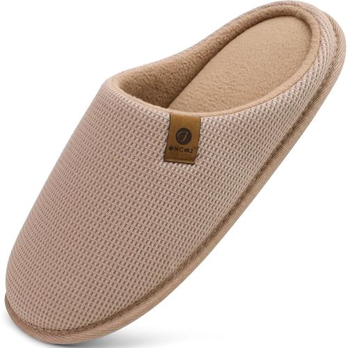 Kalanka-Chaussons Hommes De Hiver Shake Polaire De Fausse Fourrure Pantoufles En Mousse  Mmoire De Forme Chaussures Enavec Semelles Antidrapantes En Caoutchouc Eu Taille 40-49