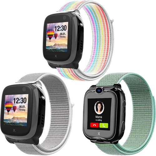 Kalanka-Compatible Avec Xplora Lot De 3 Bracelets De Rechange Pour Bracelet Xplora X5 / Xgo2 / Xgo3 - Bracelet De Rechange En Nylon Pour Xplora X5 Play/Xgo 2 / Xgo 3 - Cadeau Pour Fille Garon
