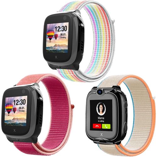 Kalanka-Compatible Avec Xplora Lot De 3 Bracelets De Rechange Pour Bracelet Xplora X5 / Xgo2 / Xgo3 - Bracelet De Rechange En Nylon Pour Xplora X5 Play/Xgo 2 / Xgo 3 - Cadeau Pour Fille Garon