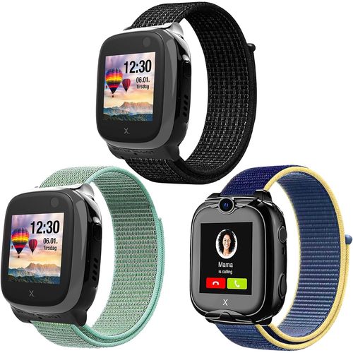 Kalanka-Compatible Avec Xplora Lot De 3 Bracelets De Rechange Pour Bracelet Xplora X5 / Xgo2 / Xgo3 - Bracelet De Rechange En Nylon Pour Xplora X5 Play/Xgo 2 / Xgo 3 - Cadeau Pour Fille Garon